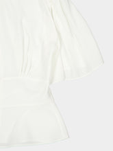 Rabanne White Gathered Acetate Blouse