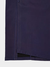 Rabanne Midnight Blue Lambskin Leather Midi Skirt