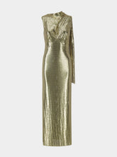 Rabanne Light Gold Draped Chainmail Dress