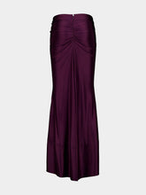 Rabanne Magenta Ruched Viscose Maxi Skirt