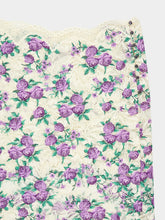 Rabanne Purple Liberty Floral Lace Midi Skirt