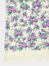 Rabanne Purple Liberty Floral Lace Midi Skirt