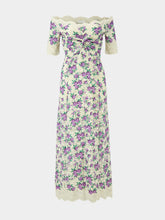 Rabanne Purple Liberty Floral Midi Dress