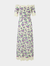 Rabanne Purple Liberty Floral Midi Dress