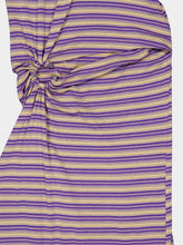 Rabanne Purple Striped Piercing Jersey Maxi Dress
