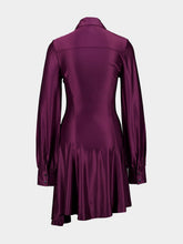 Rabanne Magenta Purple Asymmetric Mini Dress