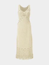 Rabanne Ecru Handmade Crochet Midi Dress