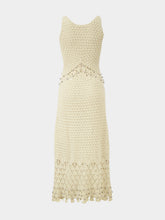 Rabanne Ecru Handmade Crochet Midi Dress