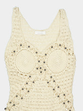 Rabanne Ecru Handmade Crochet Midi Dress