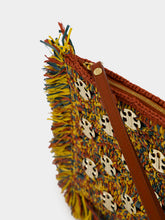 Rabanne Reggae and Light Gold Fringed Raffia Clutch