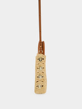 Rabanne Beige Small Raffia 1969 Disc Tote Bag