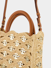 Rabanne Beige Small Raffia 1969 Disc Tote Bag