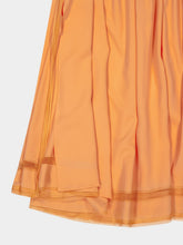 Rabanne Orange Bow Detail Pleated Midi Skirt
