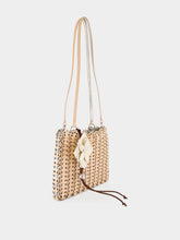 Rabanne Peach Reversible Leather Shoulder Bag