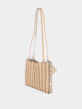 Rabanne Peach Reversible Leather Shoulder Bag
