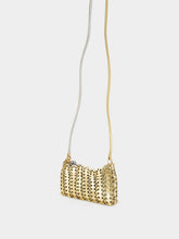 Rabanne 1969 Flip Gold and Silver Leather Crossbody Bag