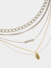 Rabanne Silver and Gold 5-Row Brass Necklace
