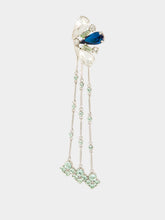 Rabanne Silver and Blue Crystal Drop Earring