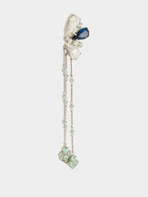 Rabanne Silver and Blue Crystal Drop Earring