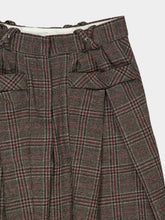 Rabanne Grey Tartan Wide-Leg Tailored Trousers