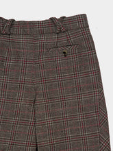 Rabanne Grey Tartan Wide-Leg Tailored Trousers