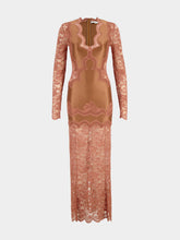 Rabanne Caramel Long Lace Maxi Dress