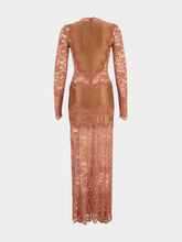 Rabanne Caramel Long Lace Maxi Dress