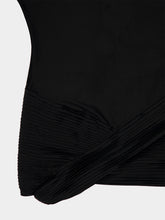 Rabanne Black Ruched Turtleneck Mini Dress