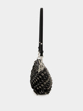 Rabanne Black Paco Small Leather Baguette Bag