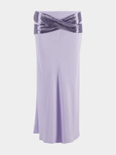 Rabanne French Lavender Embellished Midi Skirt