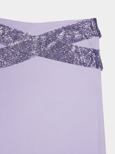 Rabanne French Lavender Embellished Midi Skirt