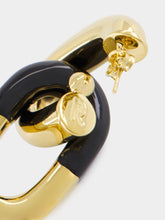 Rabanne XL Link Gold and Black Earrings