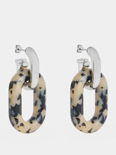 Rabanne XL Silver and Tortoise-Shell Link Earrings