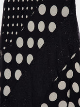 Nina Ricci Black Polka Dot Silk Maxi Dress