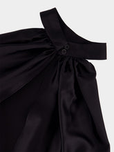 Nina Ricci Black Silk Satin Halterneck Top