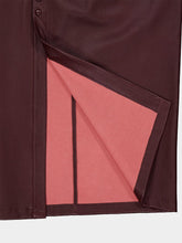 Rabanne Red Wine Leather Midi Skirt