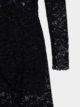 Rabanne Black High-Neck Lace Maxi Dress