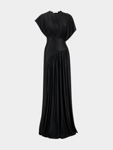 Rabanne Black Satin Jersey Maxi Dress