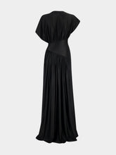 Rabanne Black Satin Jersey Maxi Dress