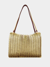 Rabanne Bordeaux and Gold 1969 Reversible Flip Bag in Leather