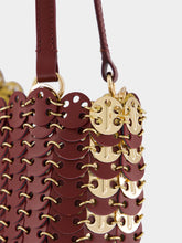 Rabanne Bordeaux and Gold 1969 Reversible Flip Bag in Leather