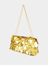 Rabanne Gold Sparkle Sequin Baguette Bag