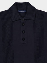 Frescobol Carioca Navy Cotton-Cashmere Polo Jumper