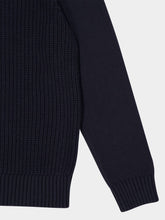 Frescobol Carioca Navy Cotton-Cashmere Polo Jumper