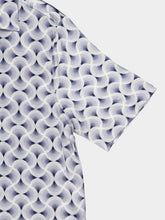Frescobol Carioca Navy Roberto Silk Printed Shirt