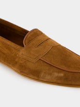 Frescobol Carioca Tan Brown Leme Suede Loafers