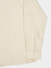 Frescobol Carioca Beige Safra Cotton-Linen Long-Sleeved Camp Collar Shirt