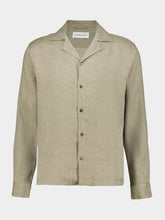 Frescobol Carioca Olive Safra Cotton-Linen Long-Sleeved Shirt