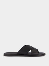 Orlebar Brown Black Muro Leather Sandals