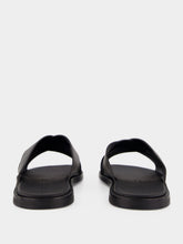 Orlebar Brown Black Muro Leather Sandals